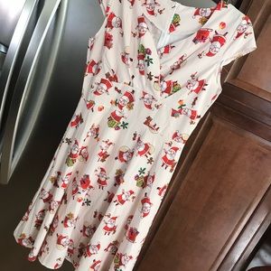 Christmas silky dress. Vintage cut 50”s